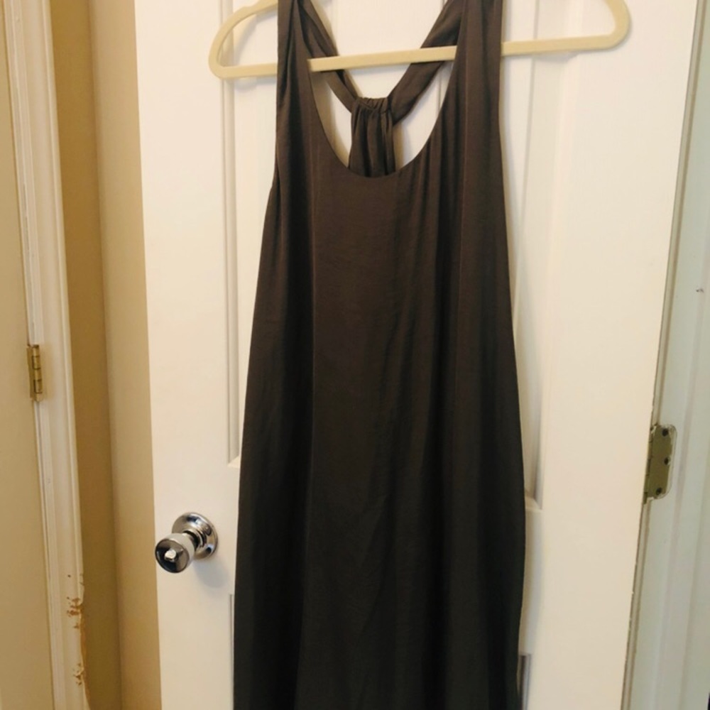 Olive green Nordstrom dress silk